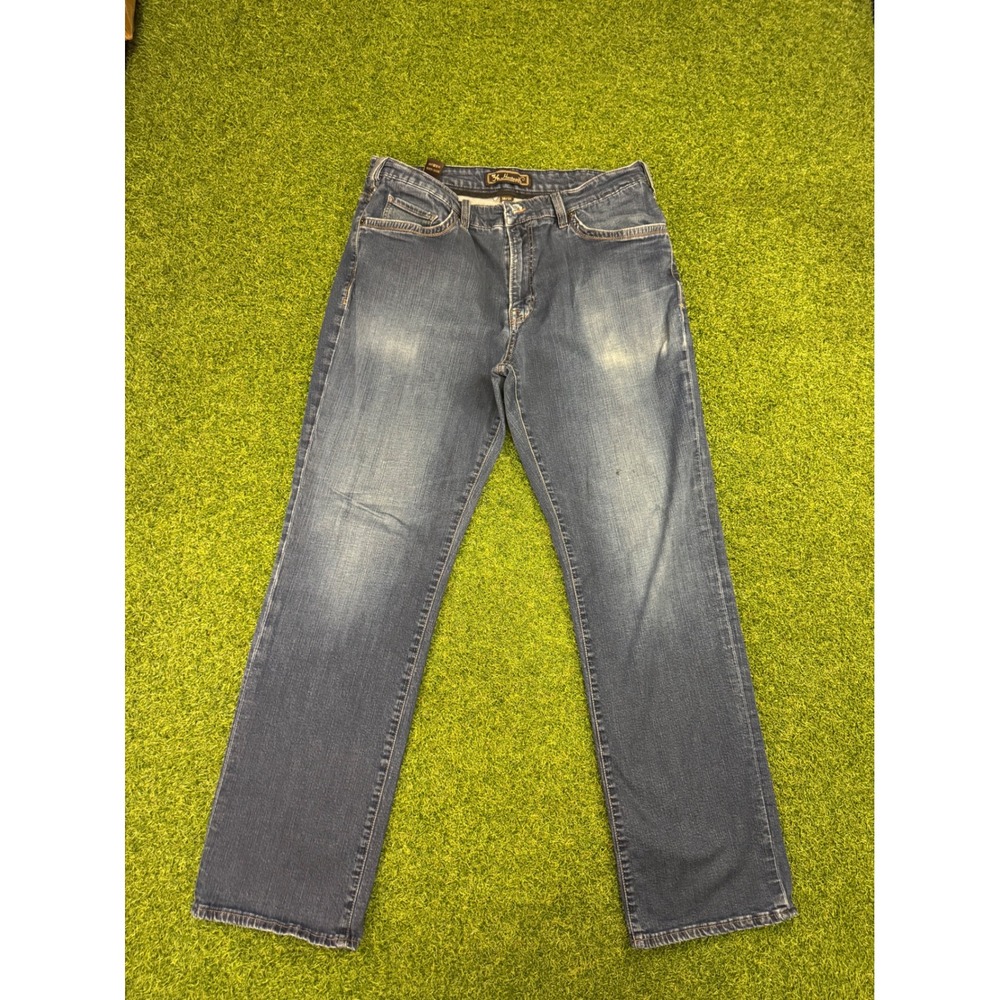 34 Heritage Mens‎ Courage Straight Leg Jeans Blue Medium Wash 38x32 Denim Pants